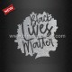Afro Girl with Black Lives Matter Glitter Heat Transfers Hot Sale